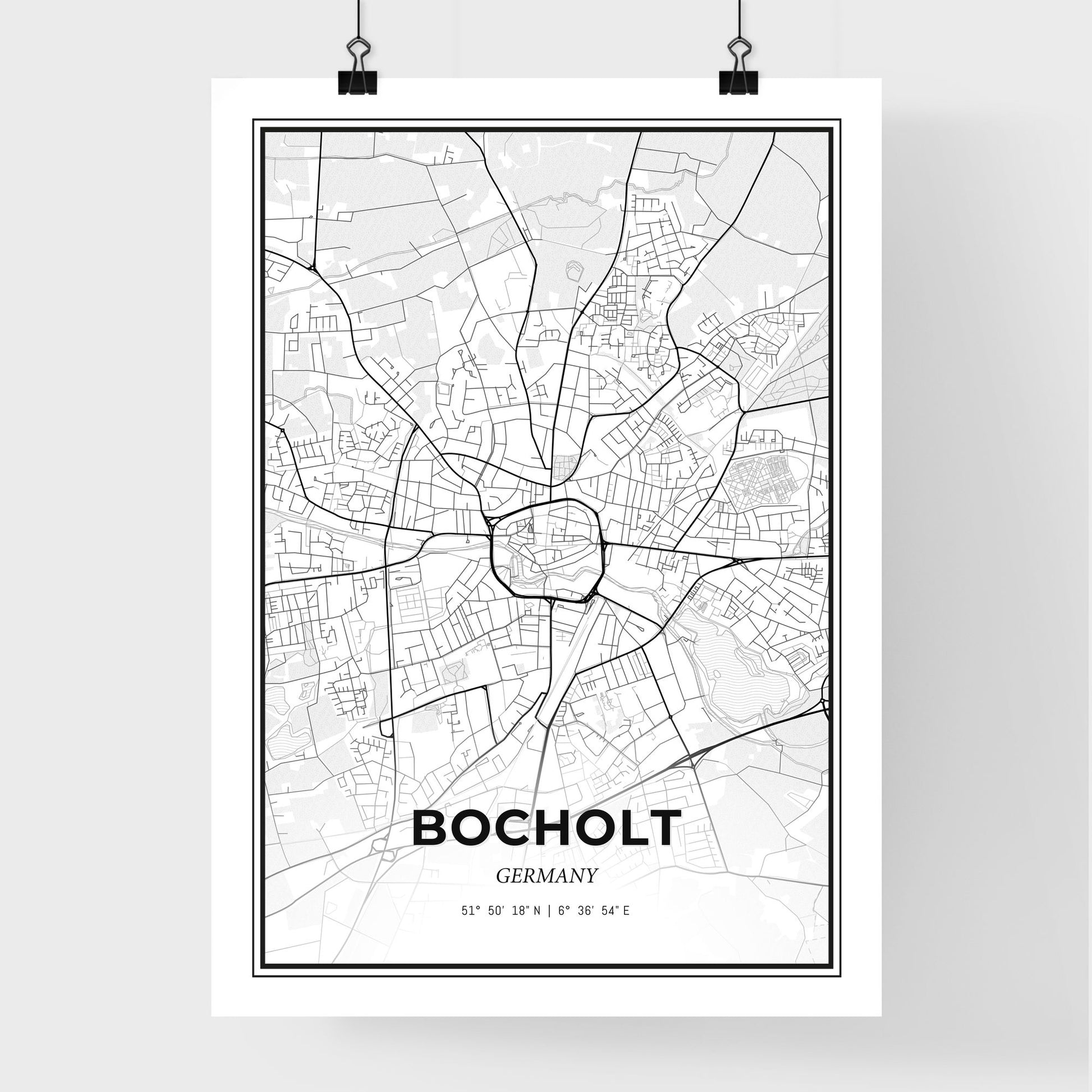 Bocholt Germany - Premium City Map Poster