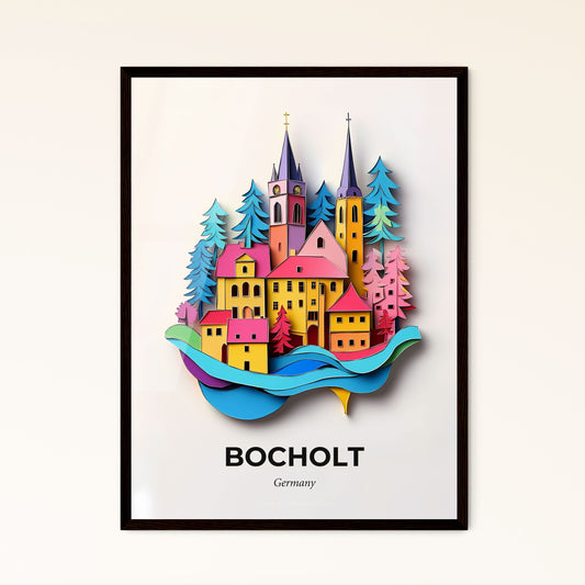 Vivid Bocholt, Germany - a paper cut of a castle surrounded by trees