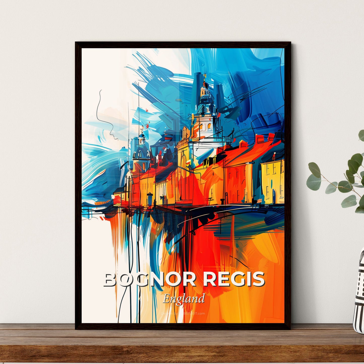 Vibrant Bognor Regis, England - A Colorful Painting Of A City