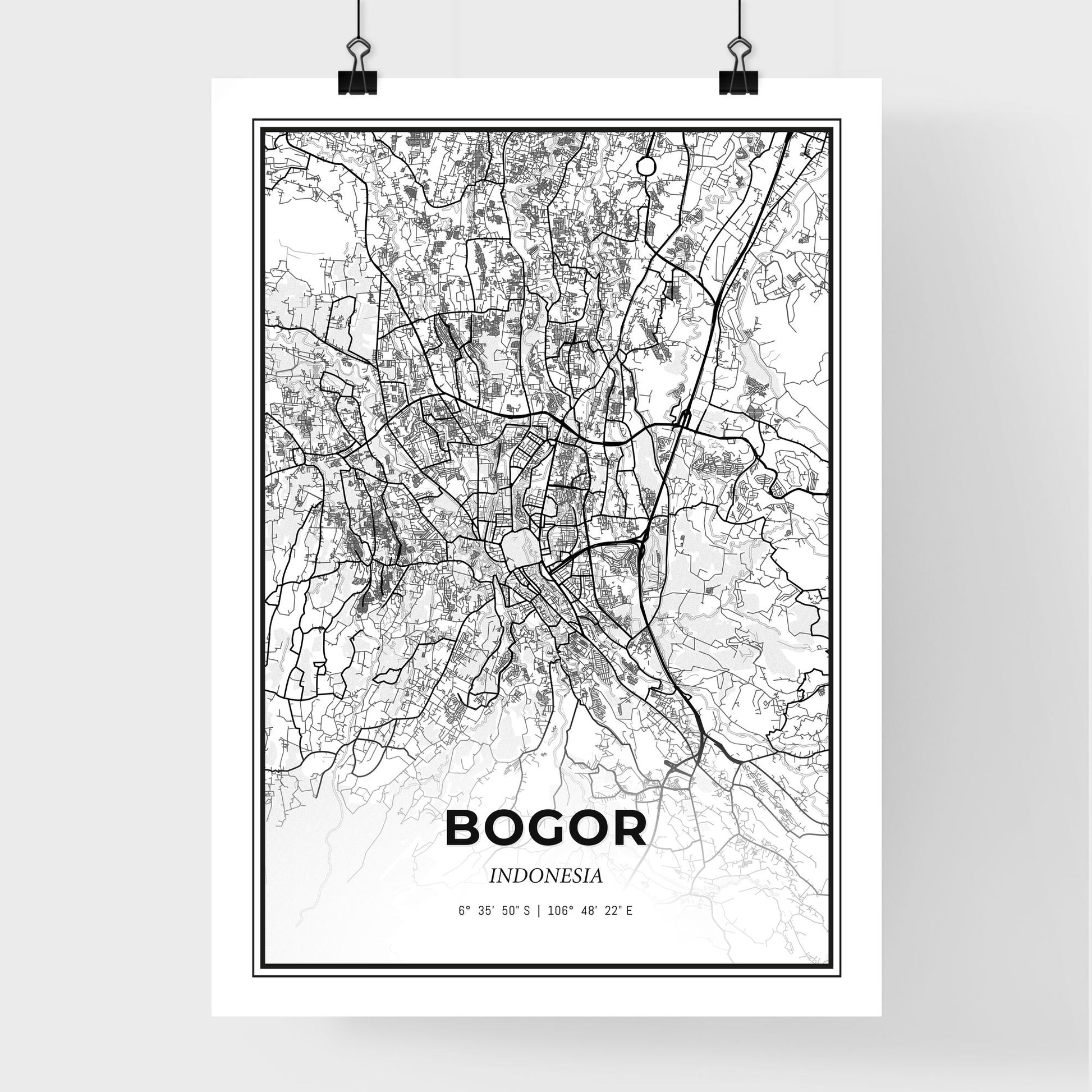 Bogor Indonesia - Premium City Map Poster