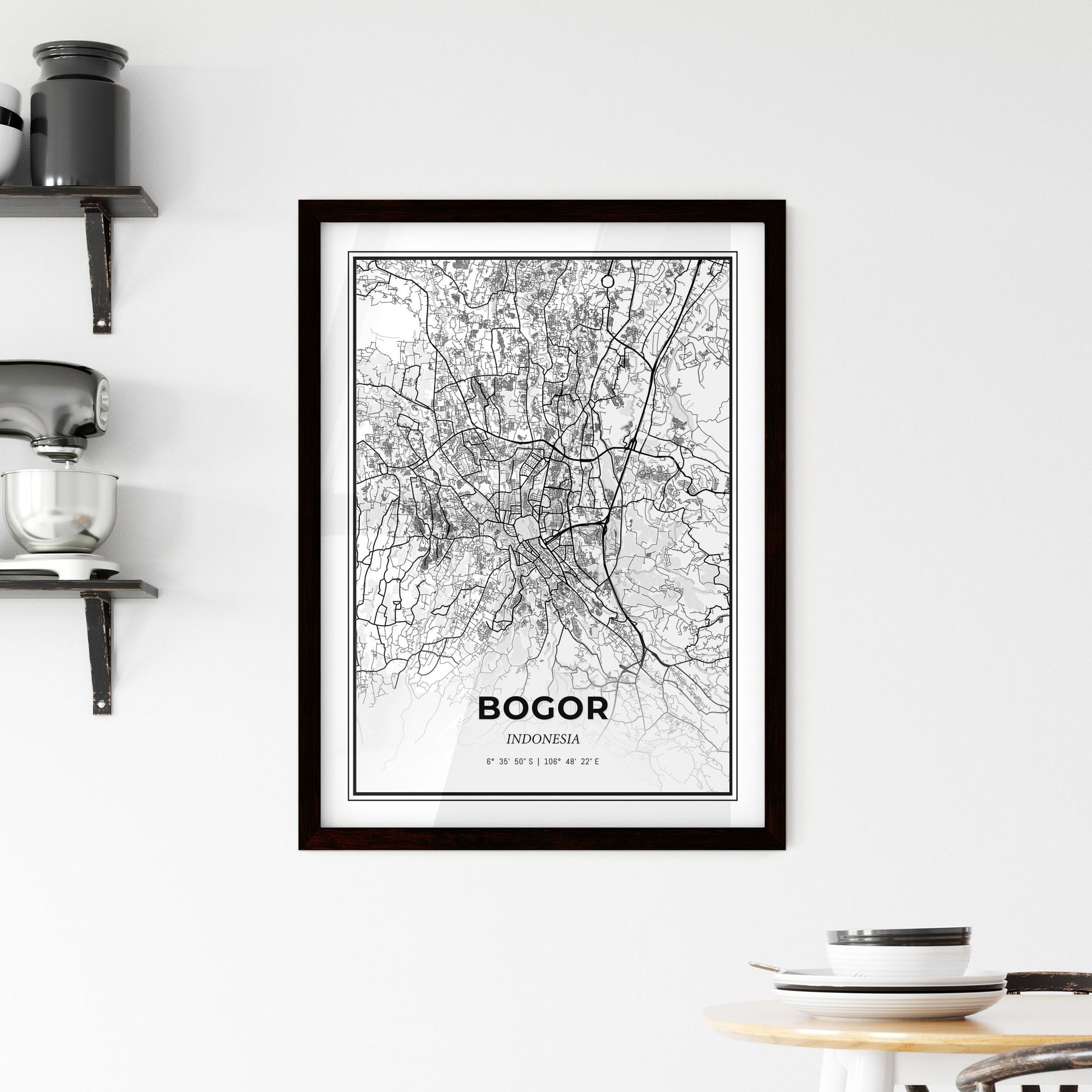 Bogor Indonesia - Minimal City Map