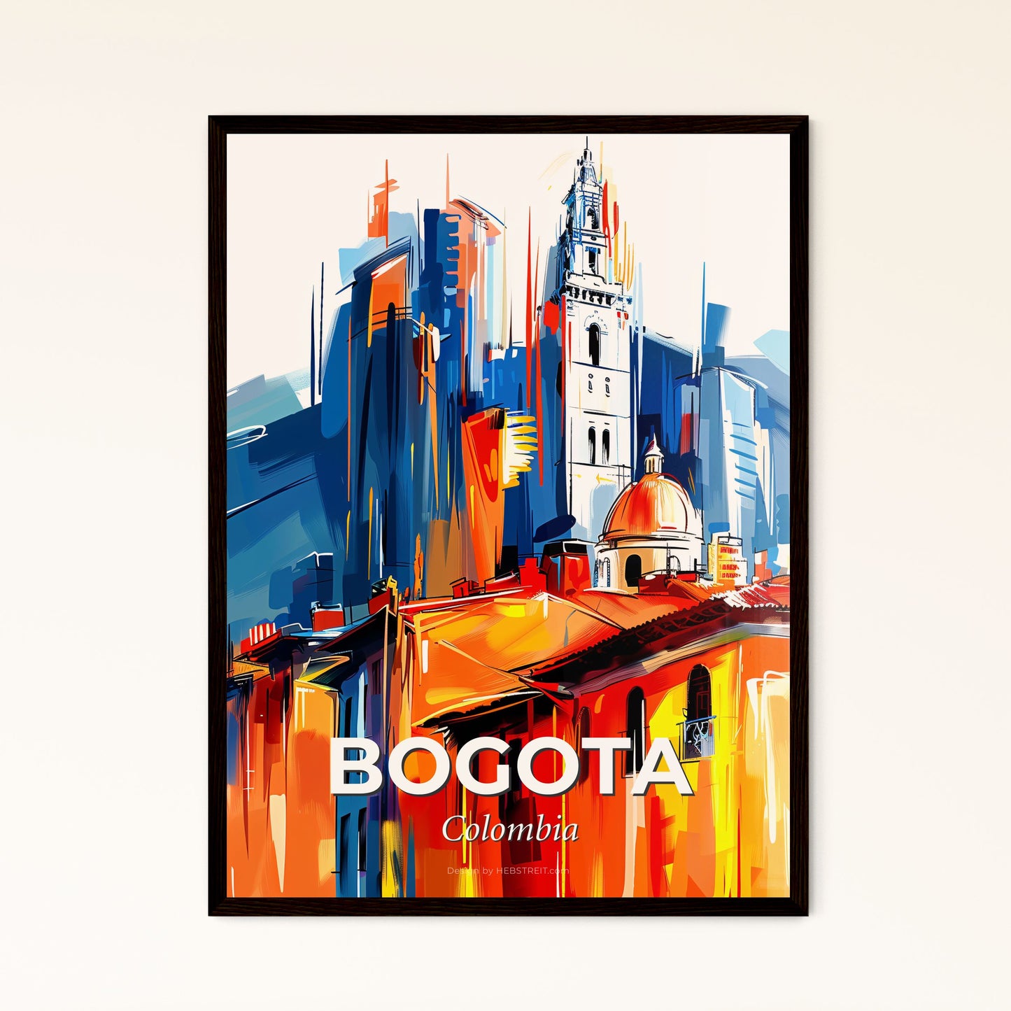 Vibrant Bogota, Colombia - A Painting Of A City