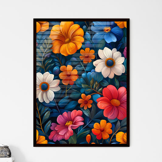 Bohemian Seamless Pattern Design with Colorf - Framed Art Print