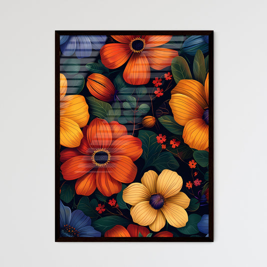 Bohemian Seamless Pattern Digital Paper Desi - Framed Art Print