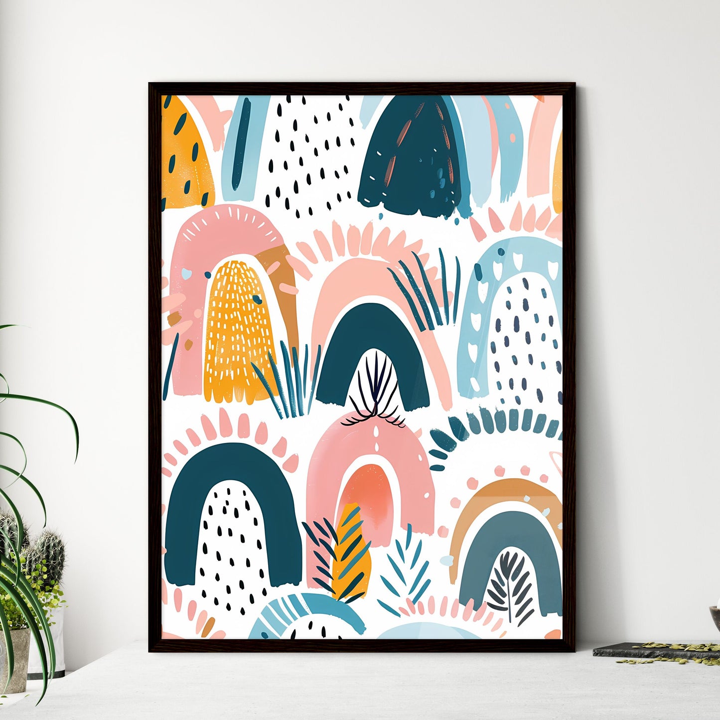 Pastel Boho Seamless Pattern: Wall Art