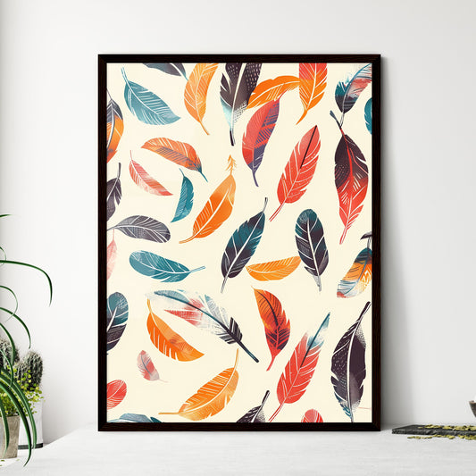 Vibrant Retro Boho Feathers A Wall Art