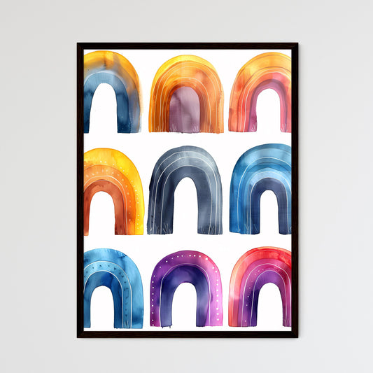 Abstract Rainbow Elements - Framed Art Print