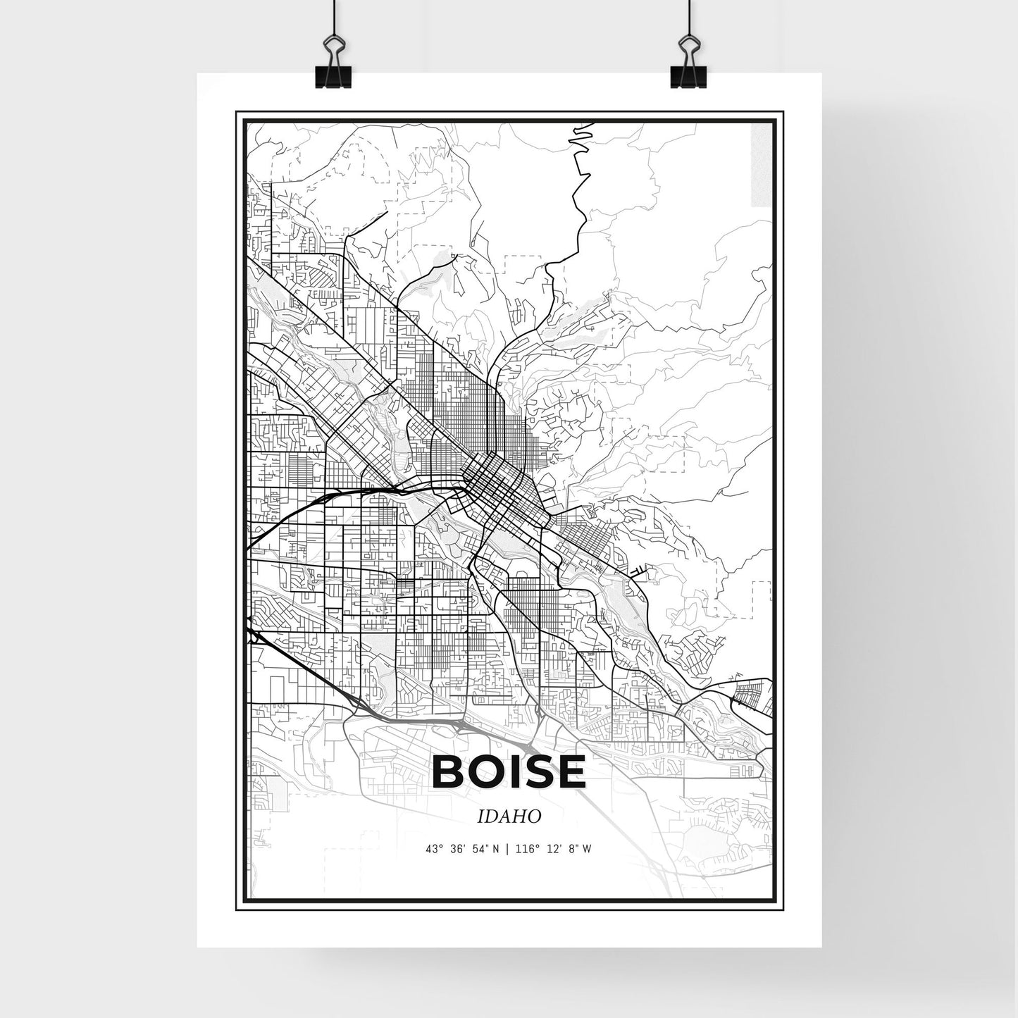 Boise Idaho - Premium City Map Poster