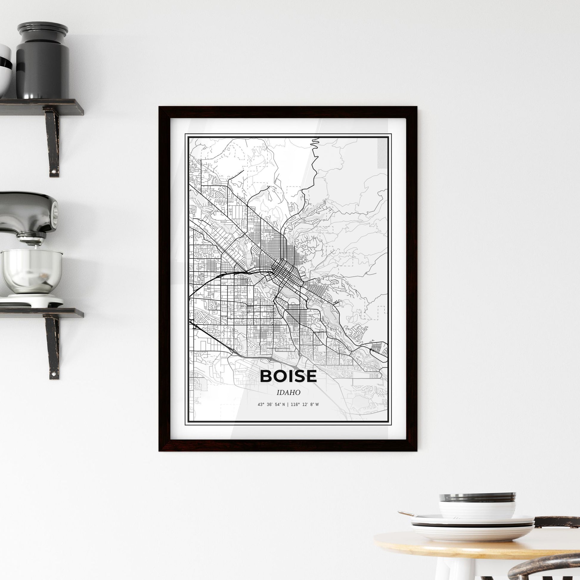 Boise Idaho - Minimal City Map