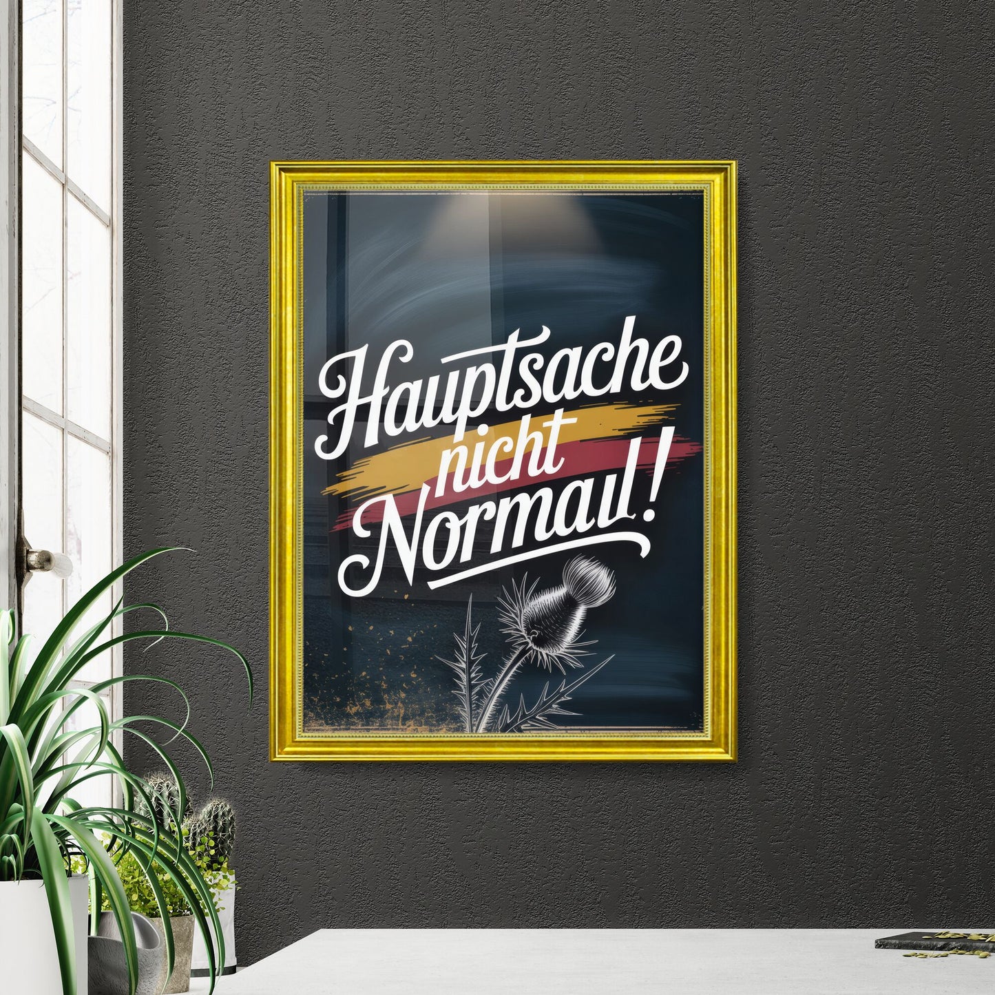 Bold Typography Artwork Emphasizing Uniqueness with a Flair of German Expressionism.