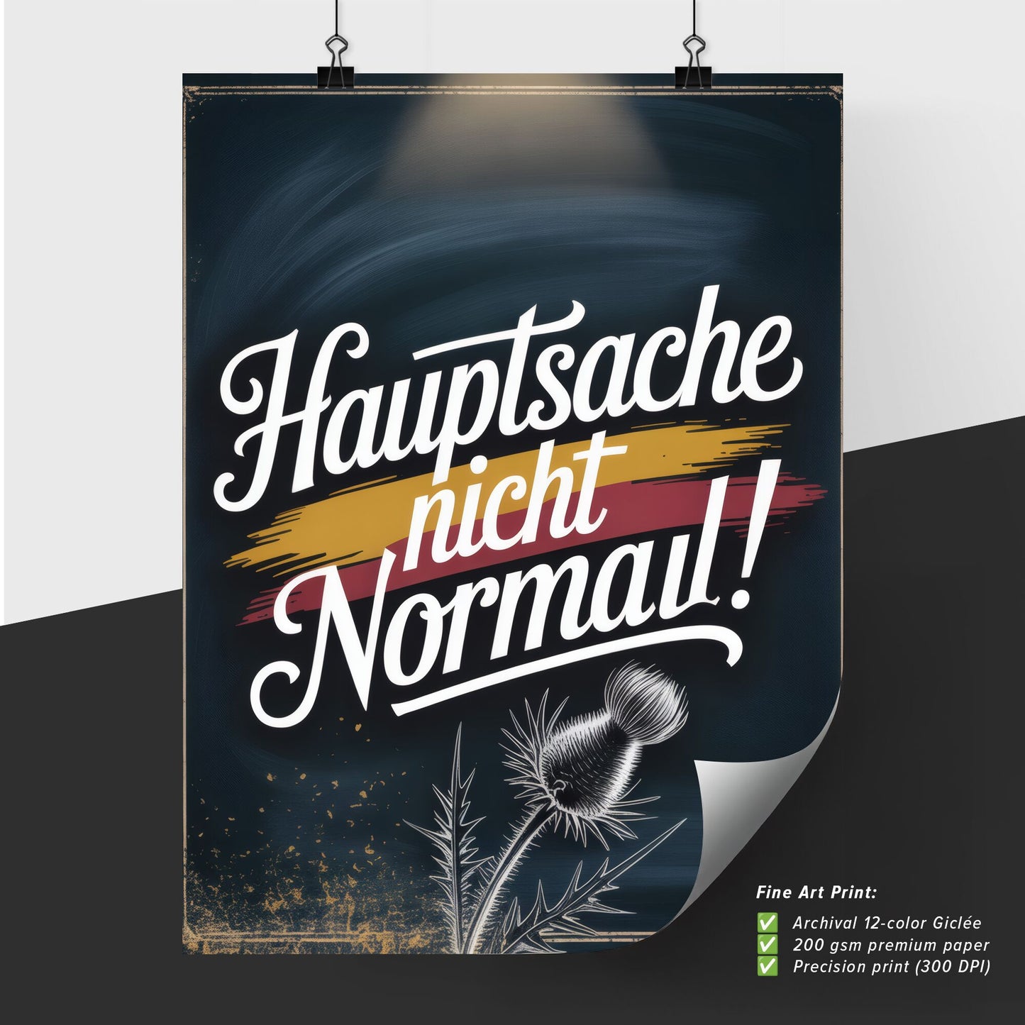 Bold Typography Artwork Emphasizing Uniqueness with a Flair of German Expressionism.