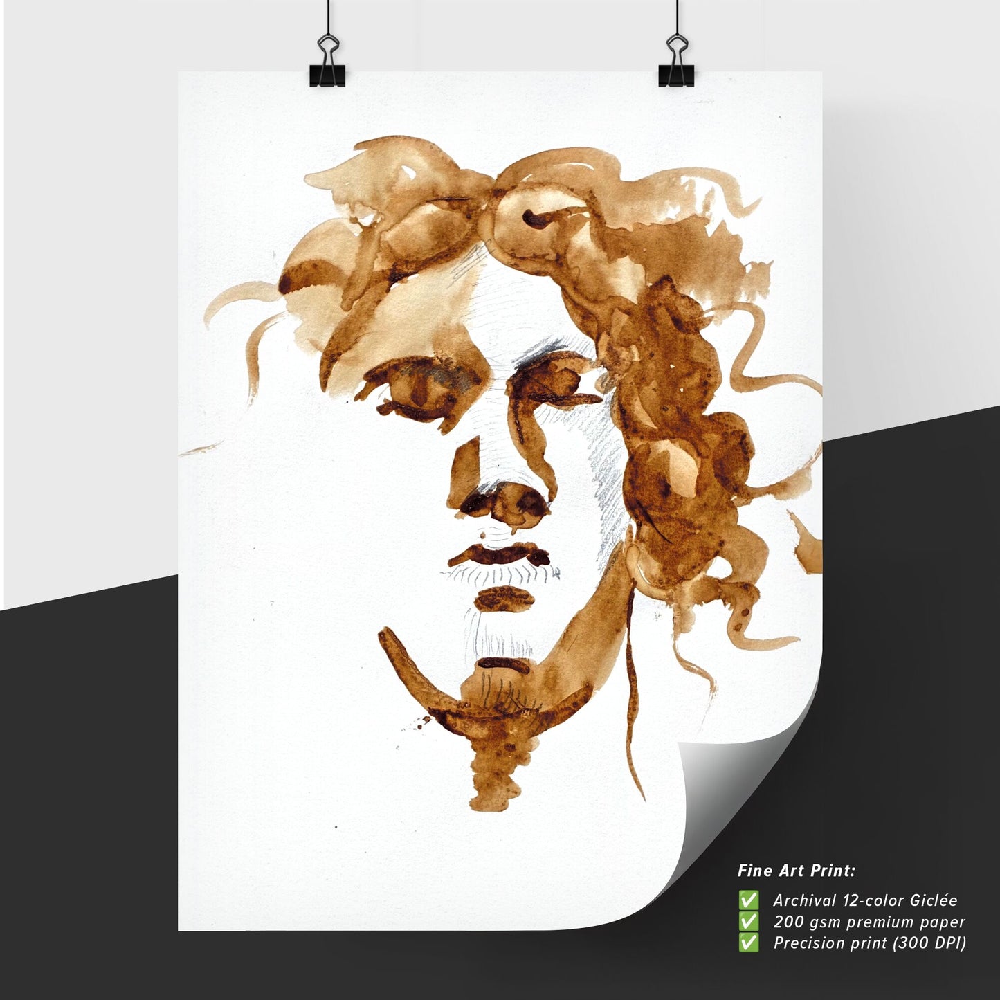 Echoes of Coffee: A Portrait in Brown Hues and Whispers