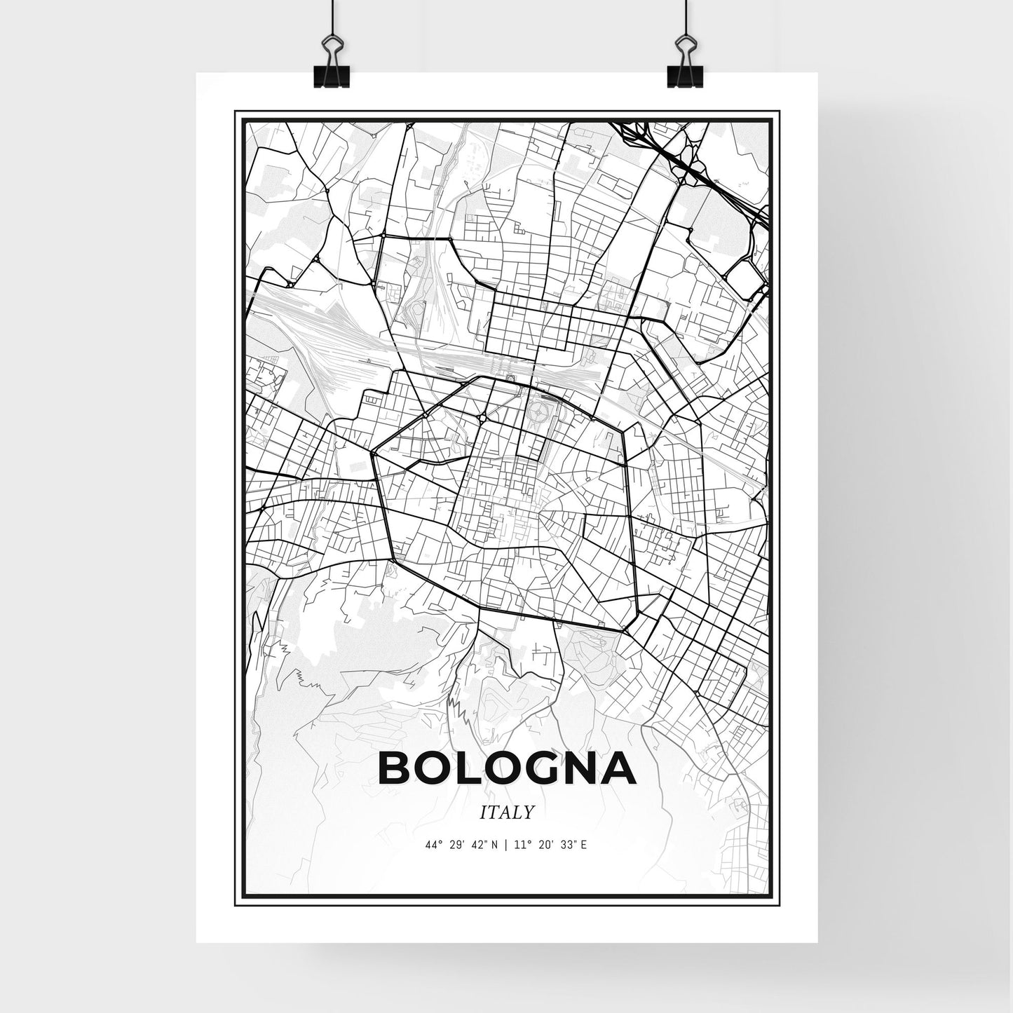 Bologna Italy - Premium City Map Poster