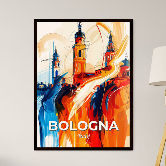 Vibrant Bologna , Italy - A Colorful Painting Of A Building