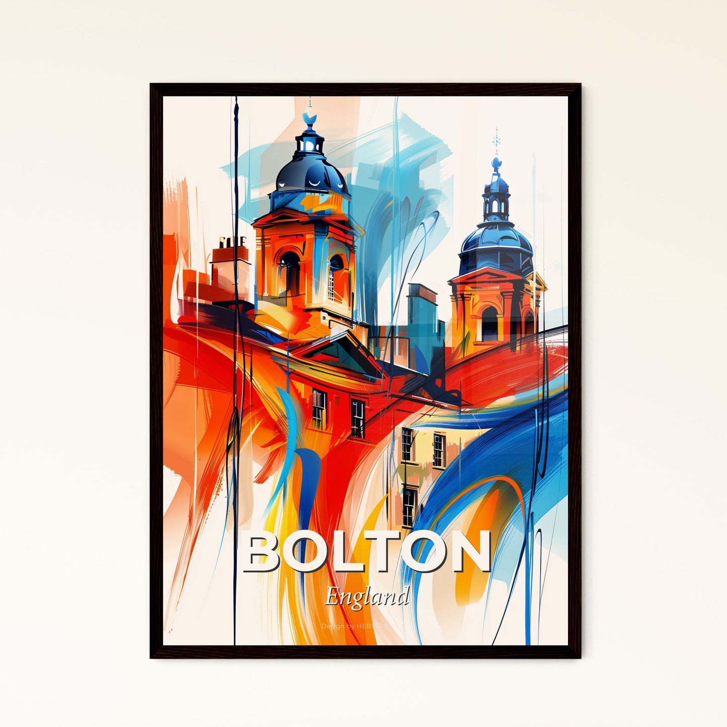 Vibrant Bolton, England - A Painting Of A Building