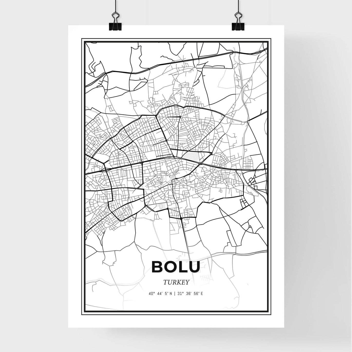 Bolu Turkey - Premium City Map Poster