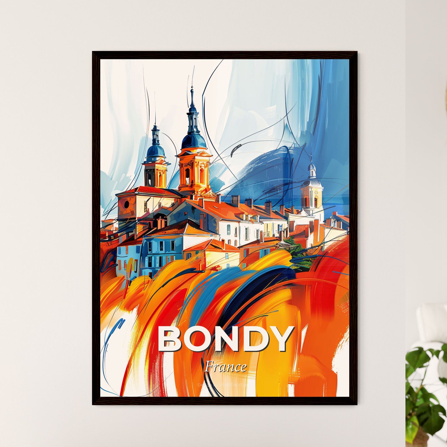 Vibrant Bondy, France - A Painting Of A City