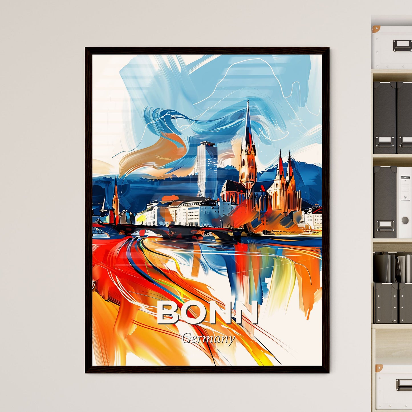 Vibrant Bonn, Germany - A Painting Of A City