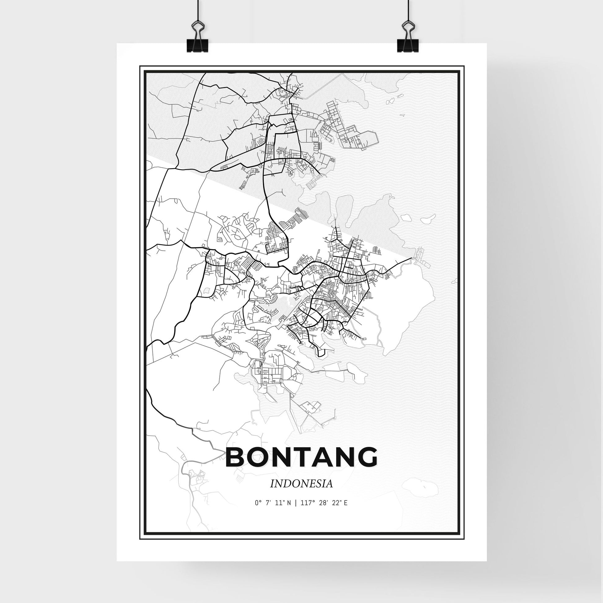 Bontang Indonesia - Premium City Map Poster