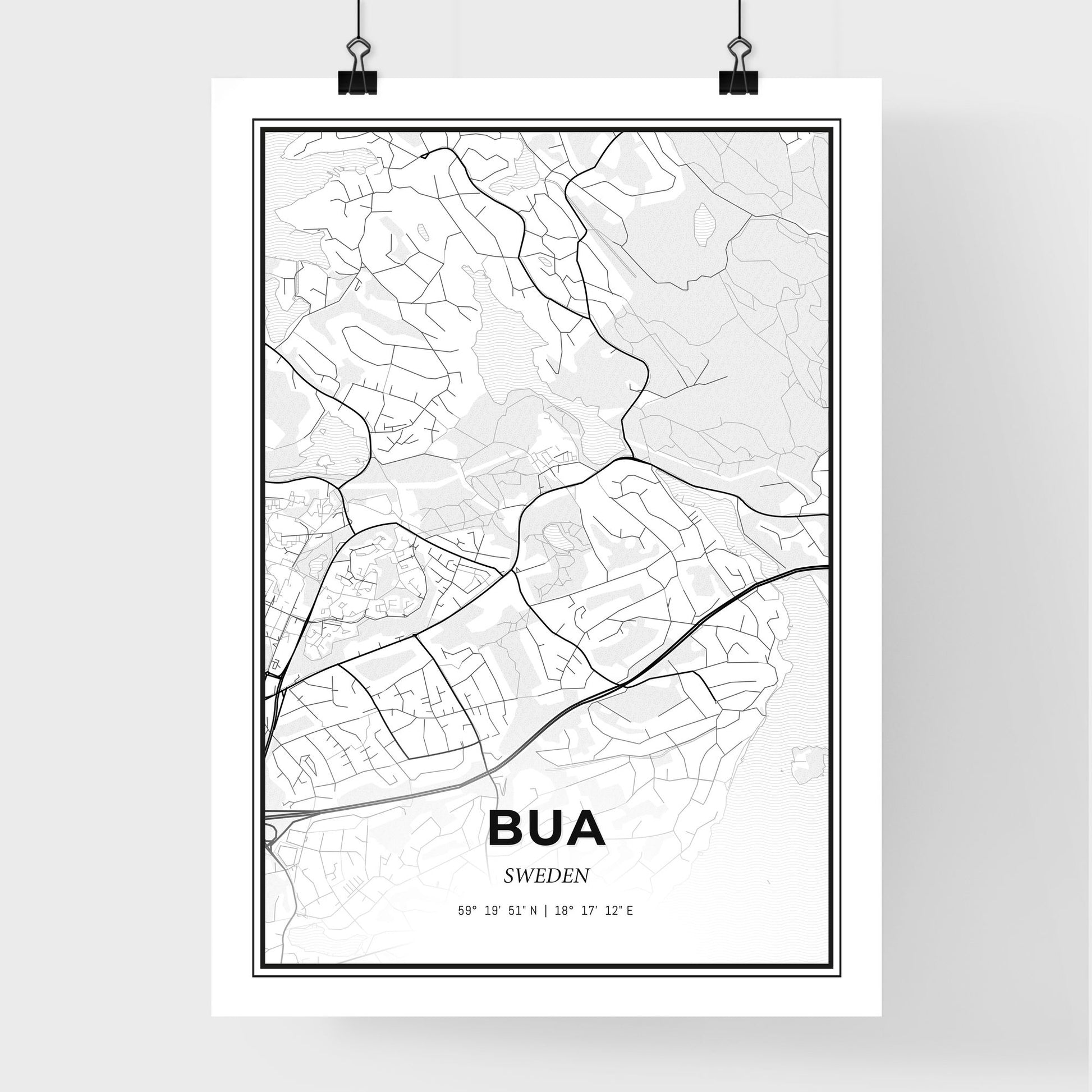 Boo Sweden - Premium City Map Poster