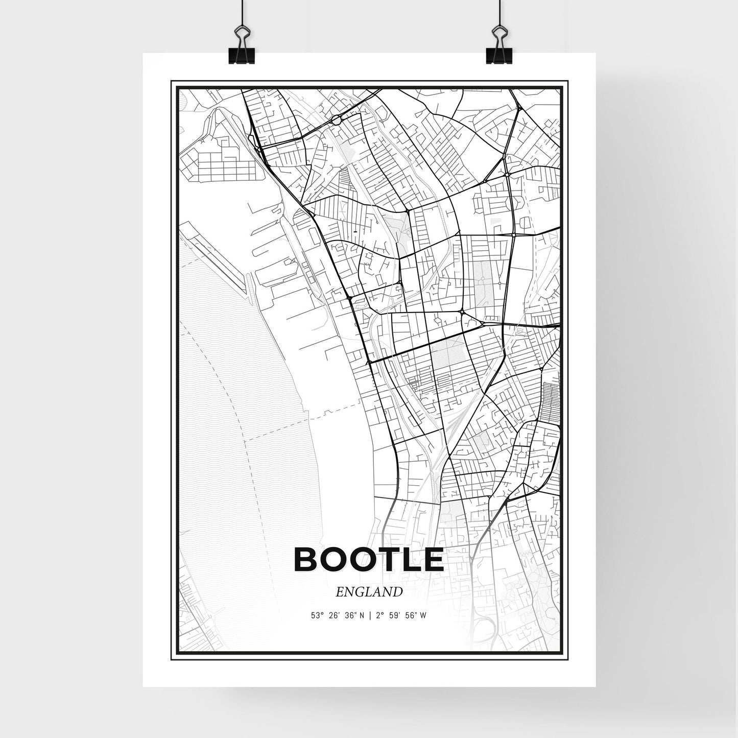 Bootle England - Premium City Map Poster