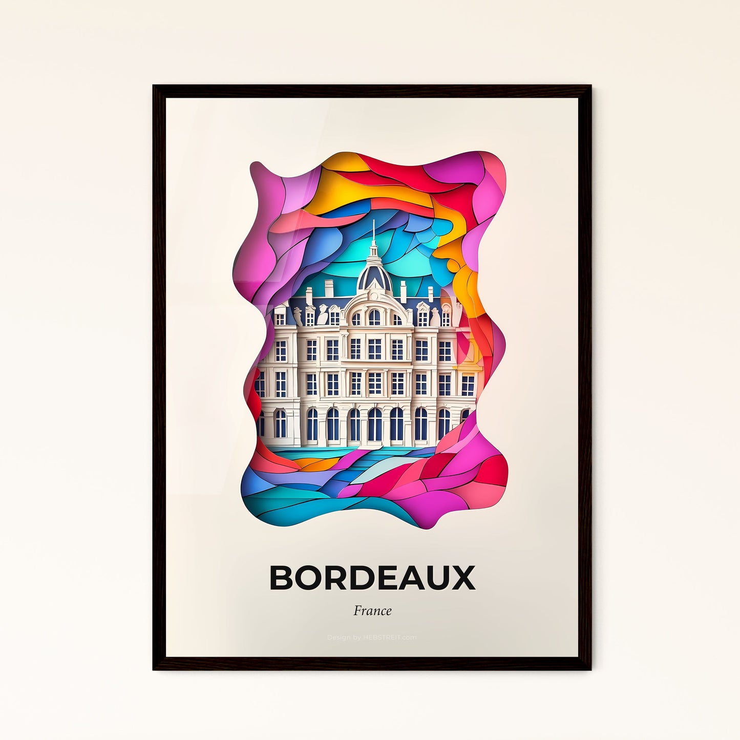 Vivid Bordeaux, France - a building with a colorful design