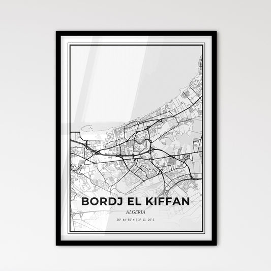 Bordj el Kiffan Algeria - Scandinavian Style City Map for Modern Home Decor