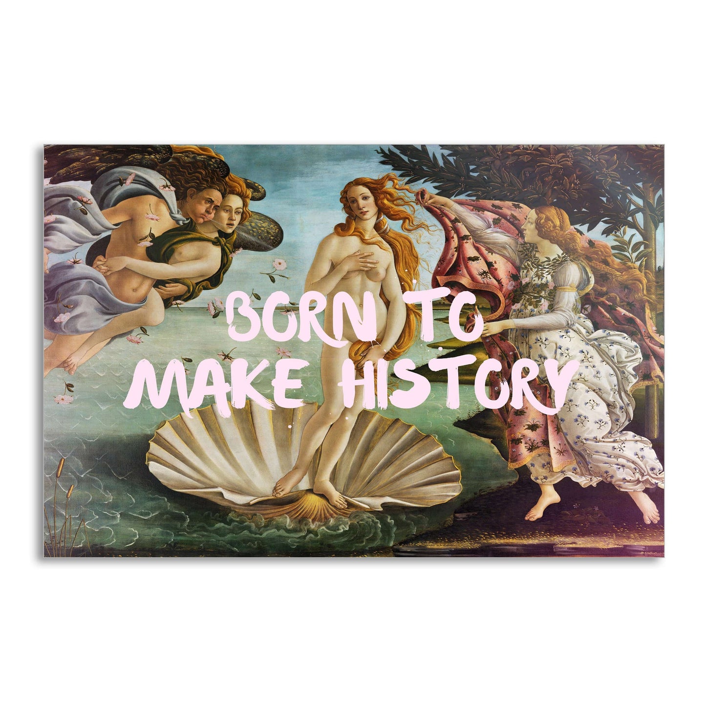 Born to make History - Leinwandbild Quotes