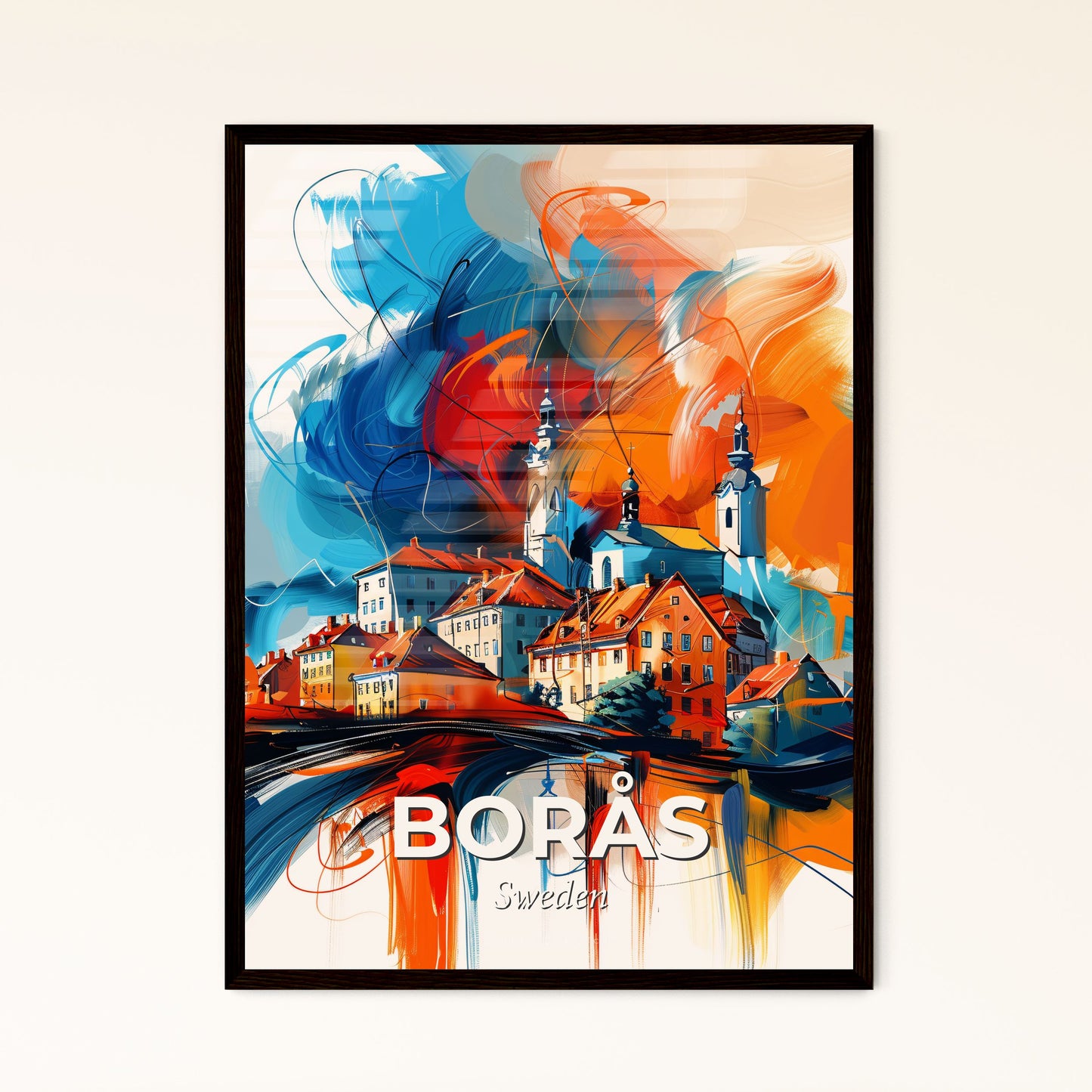 Vibrant Borås, Sweden - A Painting Of A City