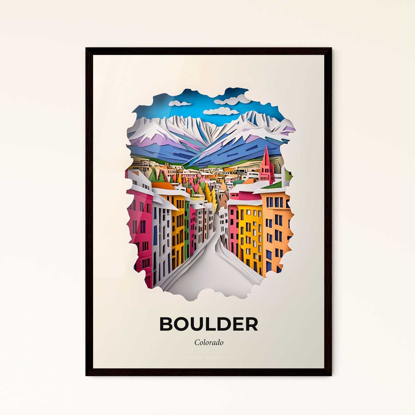 Vivid Boulder, Colorado - a city with mountains in the background