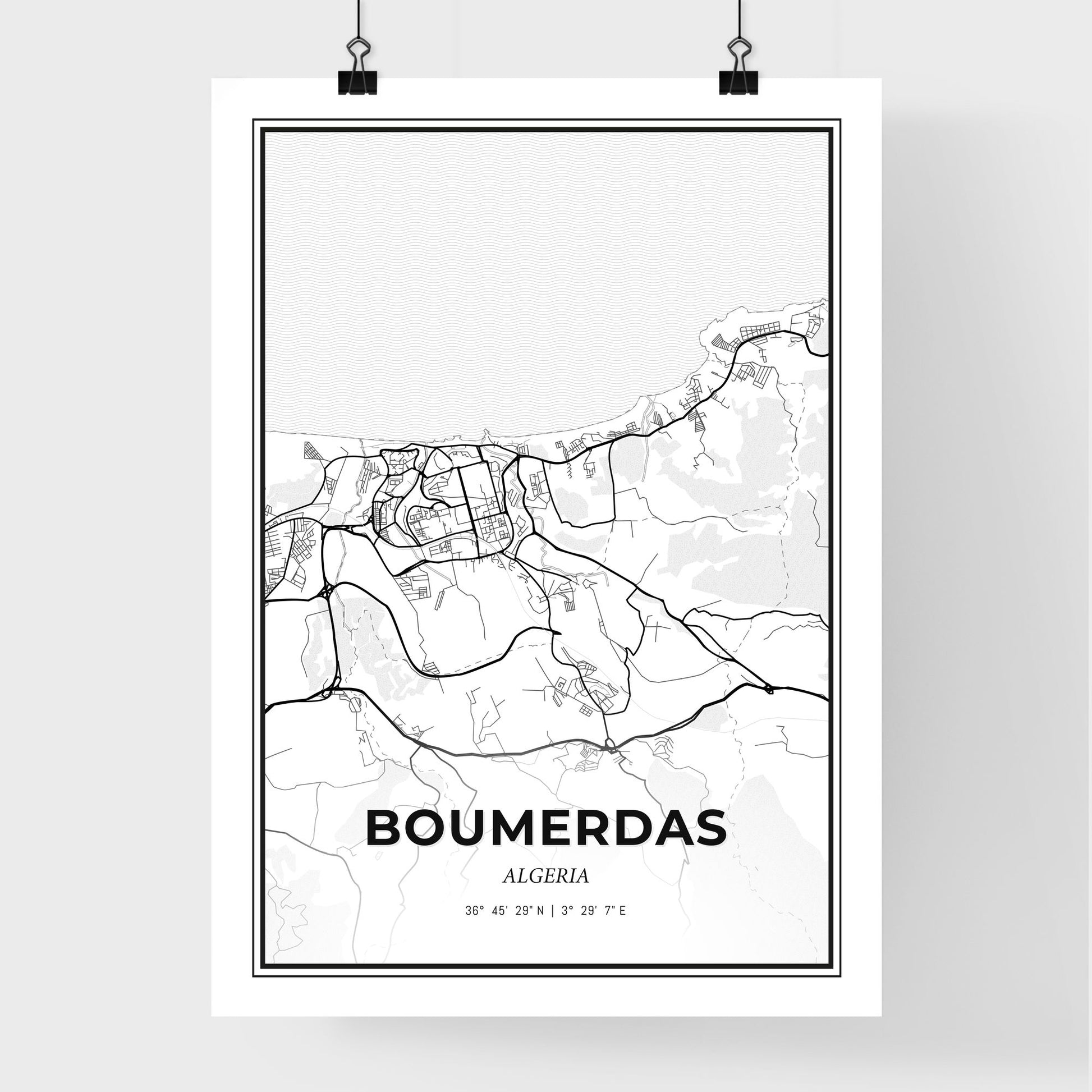 Boumerdas Algeria - Premium City Map Poster