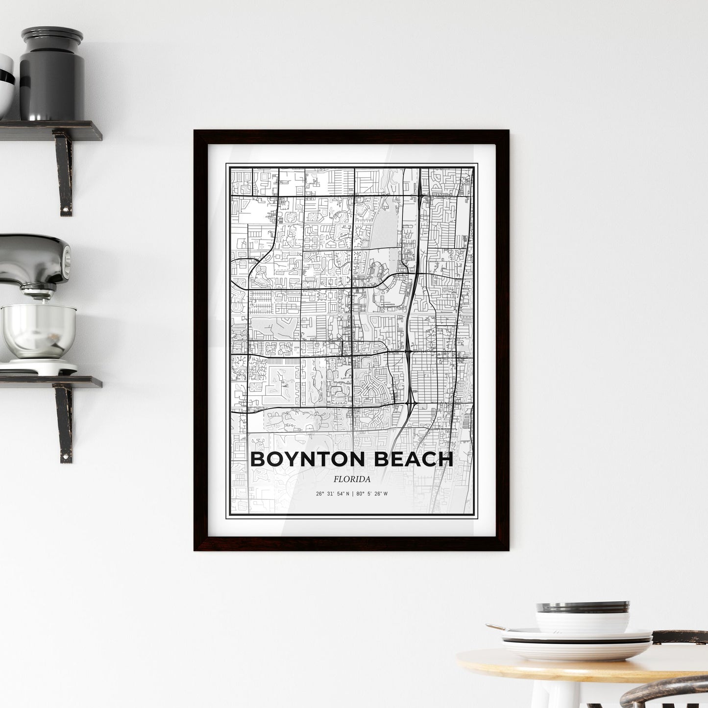 Boynton Beach Florida - Minimal City Map