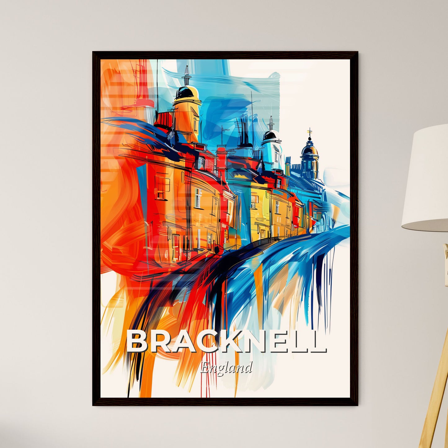 Vibrant Bracknell, England - A Painting Of A City