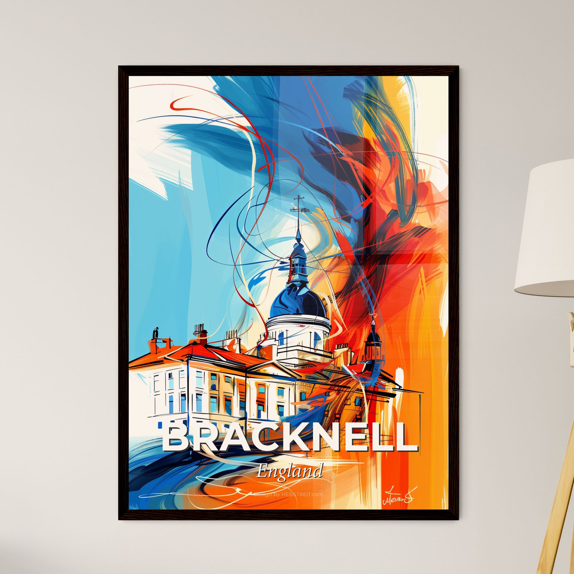 Vibrant Bracknell, England - A Painting Of A Building