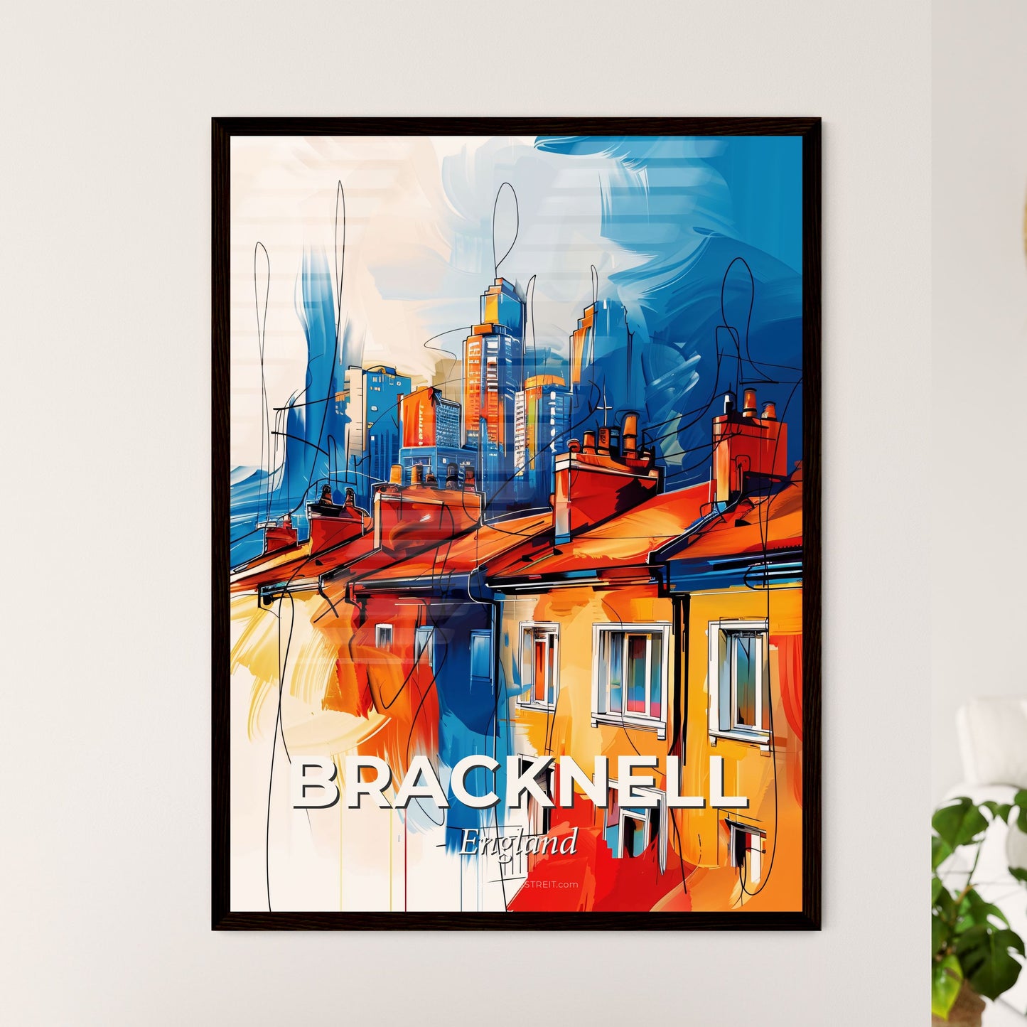 Vibrant Bracknell, England - A Painting Of A City