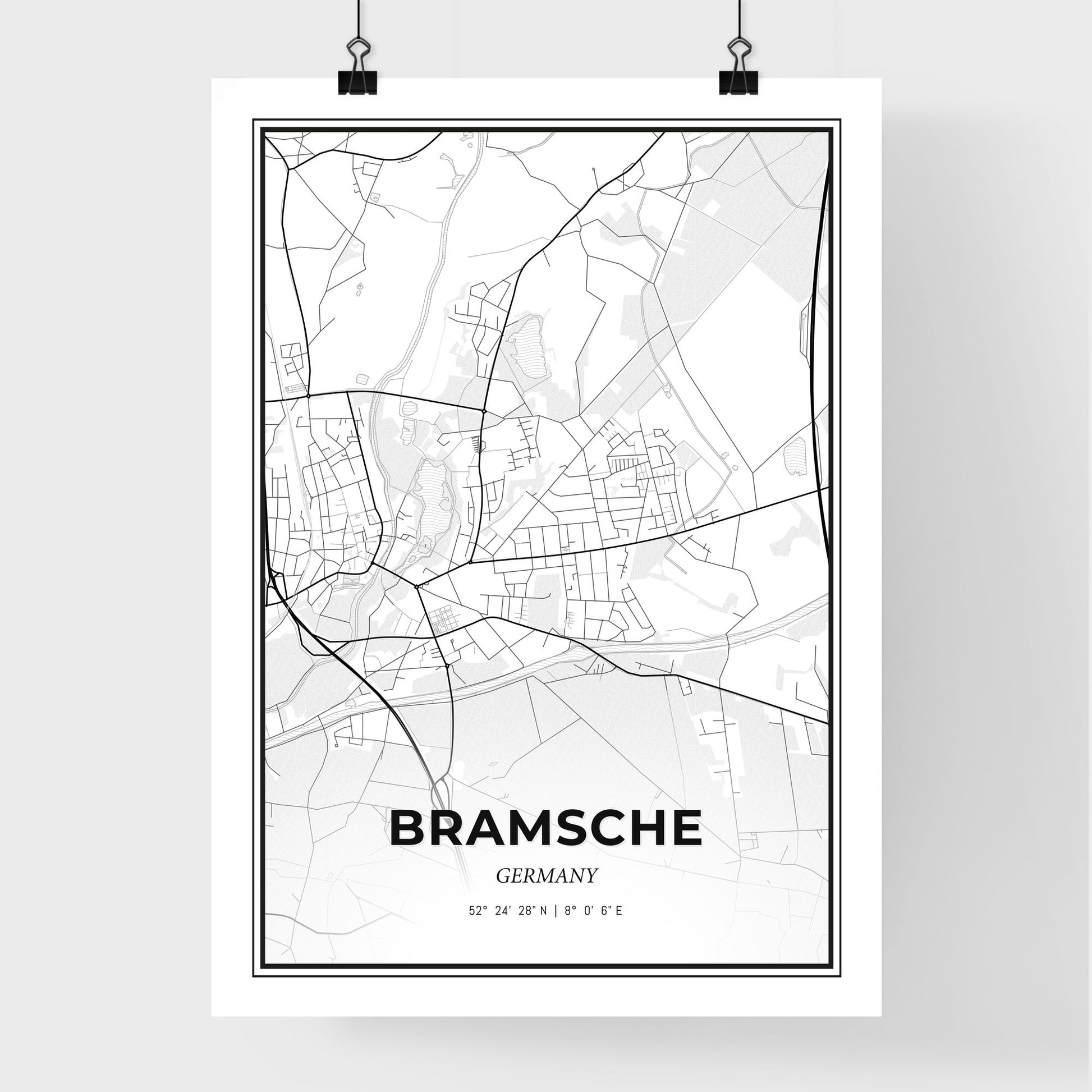 Bramsche Germany - Premium City Map Poster