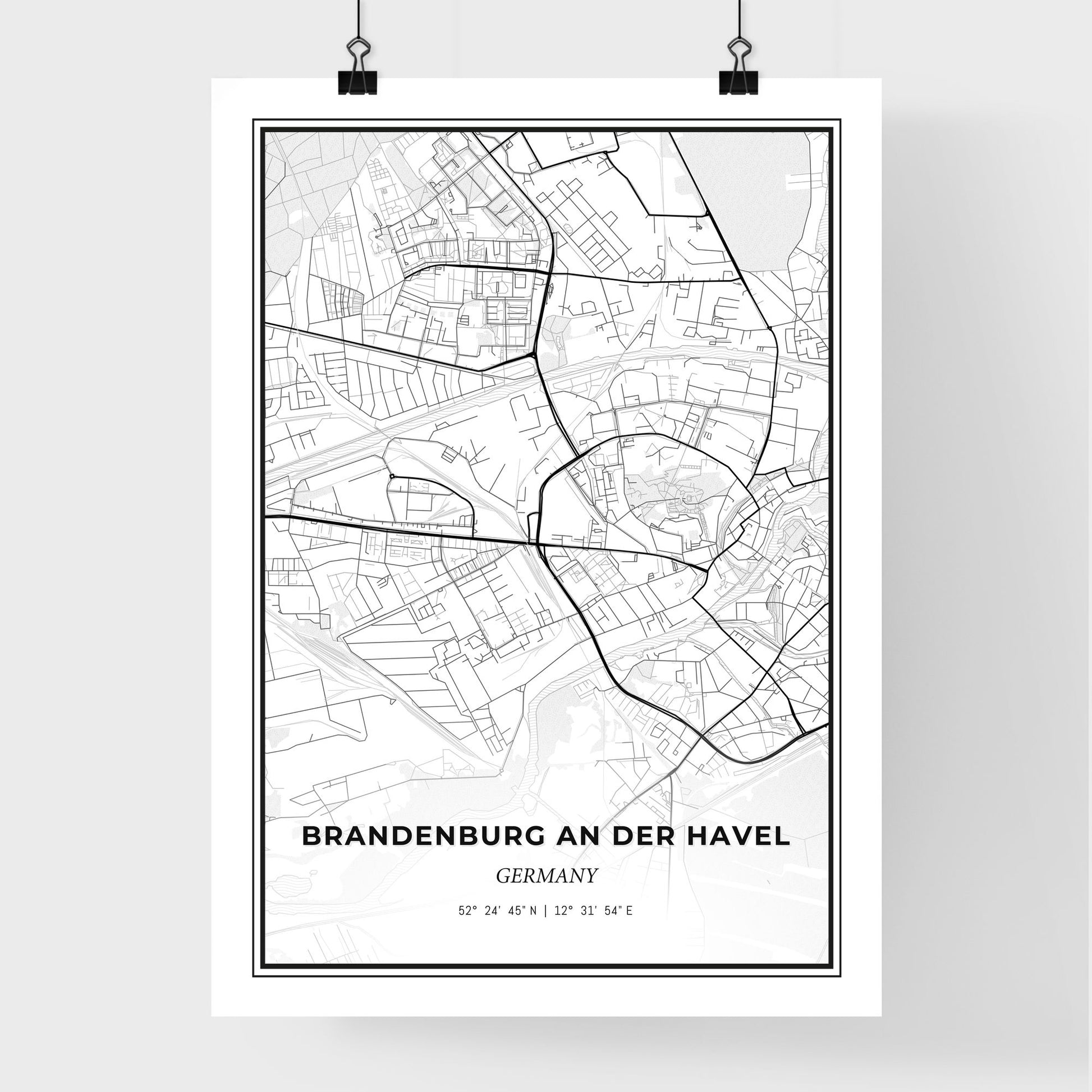 Brandenburg an der Havel Germany - Premium City Map Poster