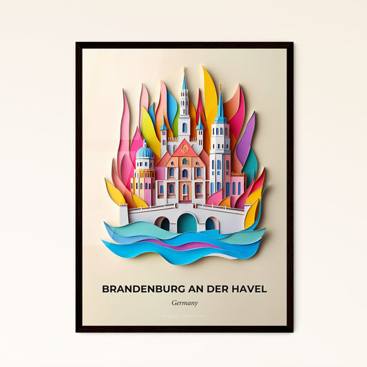 Vivid Brandenburg an der Havel, Germany, Papercut Print