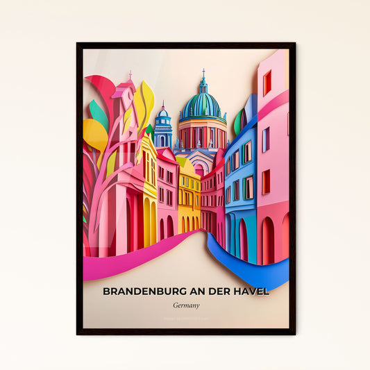 Vivid Brandenburg an der Havel, Germany, Papercut Print