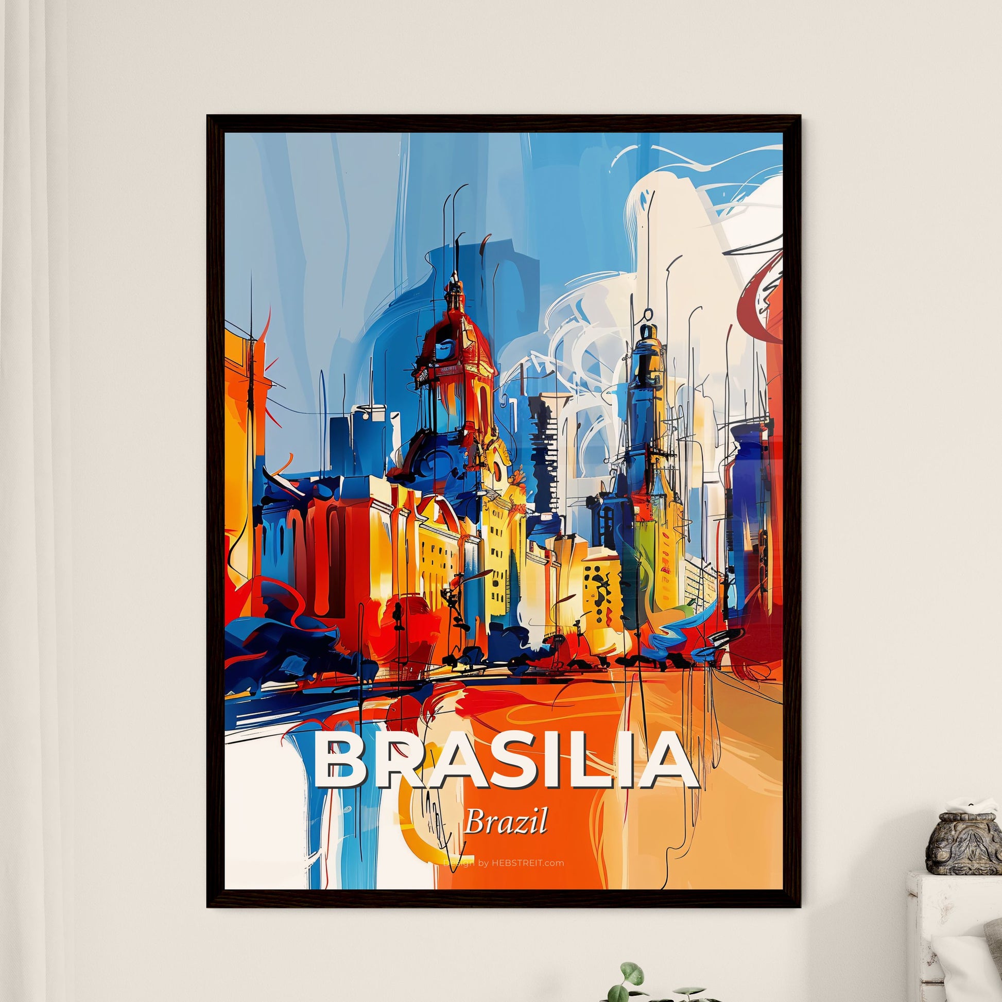 Vibrant Brasilia, Brazil - A Painting Of A City