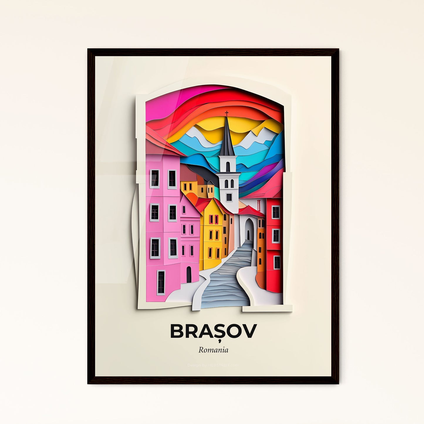 Vivid Brașov, Romania - a colorful city with a clock tower