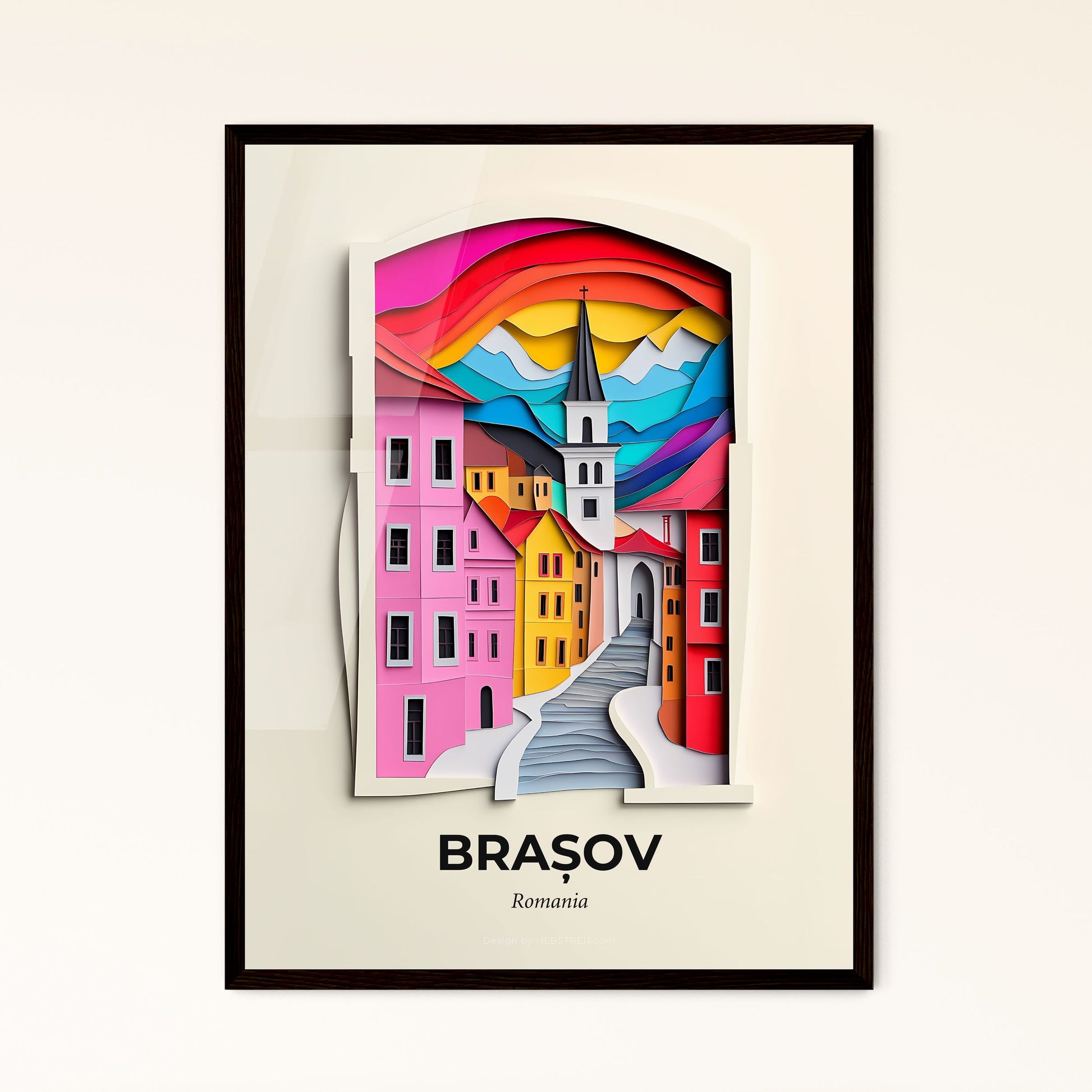 Vivid Brașov, Romania - a colorful city with a clock tower