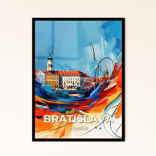 Vibrant Bratislava, Slovakia - A Colorful Painting Of A City