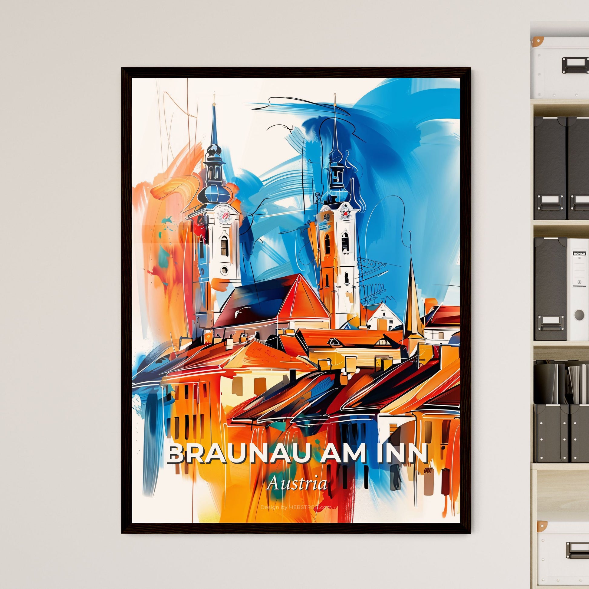 Vibrant Braunau Am Inn, Austria - A Painting Of A City