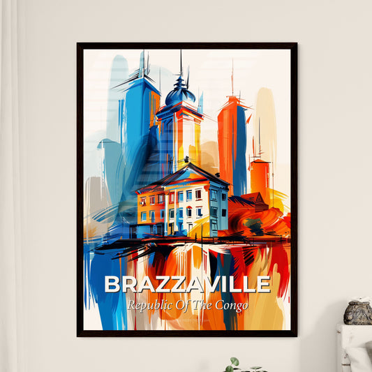 Vibrant Brazzaville, Republic Of The Congo - A Painting Of A Building