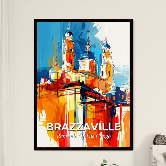 Vibrant Brazzaville, Republic Of The Congo - A Painting Of A Building