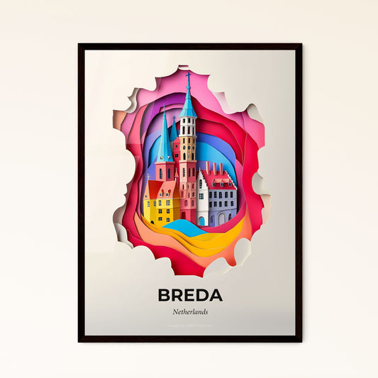 Vivid Breda, Netherlands - a paper cut of a castle with a rainbow