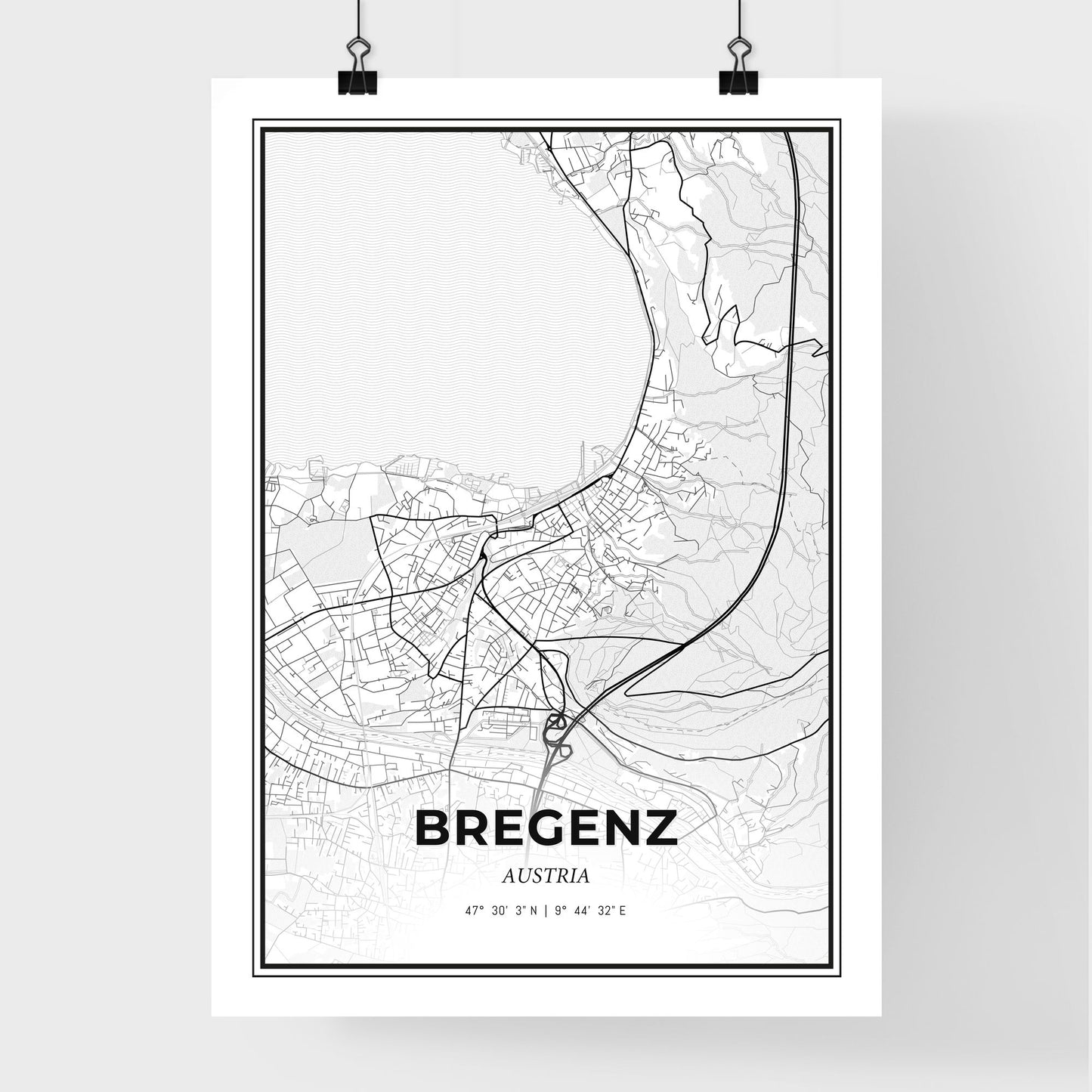 Bregenz Austria - Premium City Map Poster