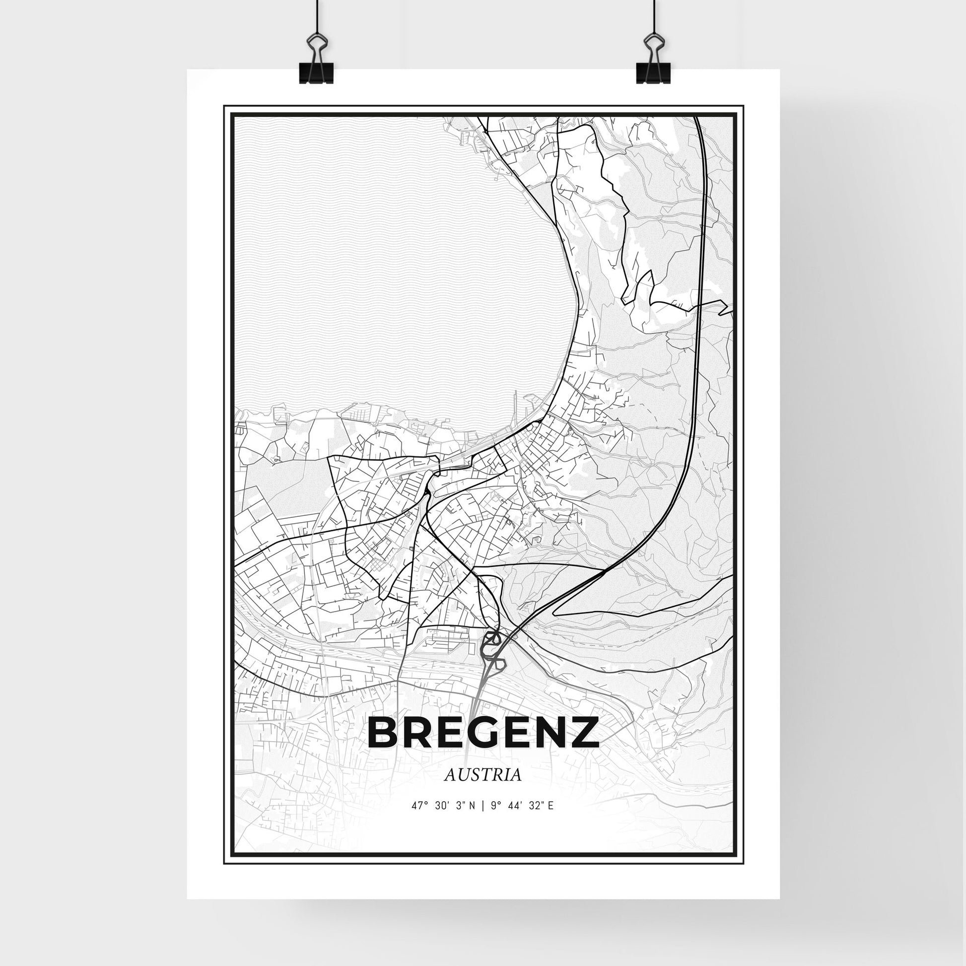 Bregenz Austria - Premium City Map Poster