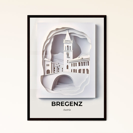 Vivid Bregenz, Austria - a paper cut of a building with a clock tower